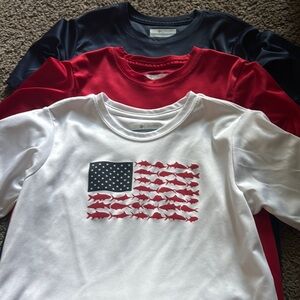 Columbia White Long Sleeve Tee